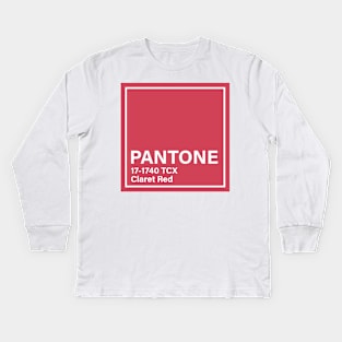 pantone 17-1740 TCX Claret Red Kids Long Sleeve T-Shirt